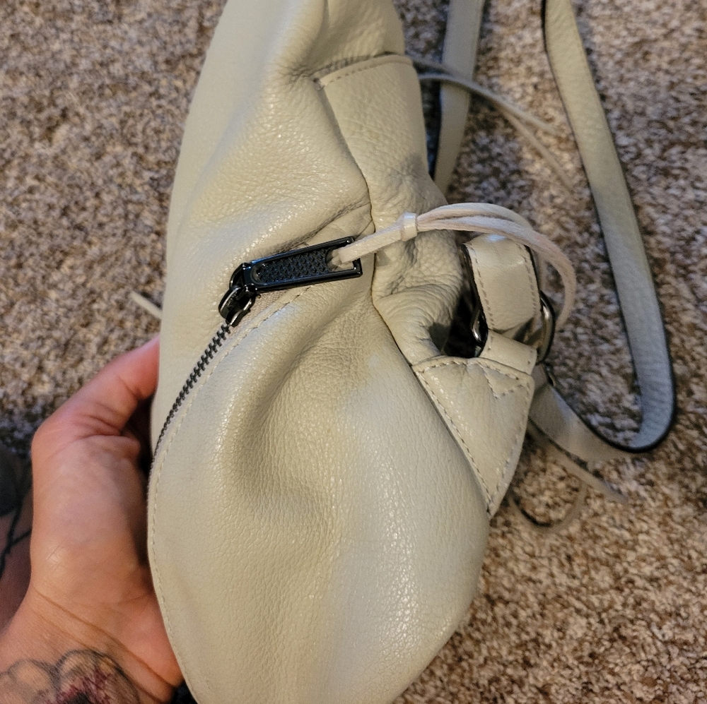 Rebecca Minkoff Small Julian Backpack White Leather